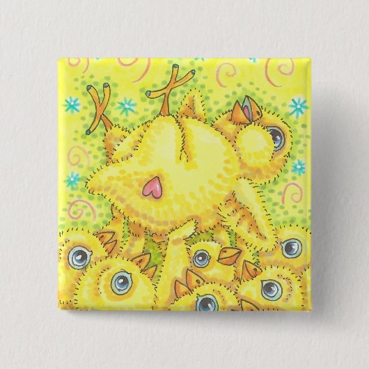 BABY CHICK ROCK & ROLL SPRING MOSH PIT BUTTON Squ (Vorderseite)