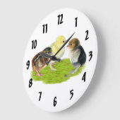 Baby Chick Trio Large Clock Große Wanduhr (Winkel)