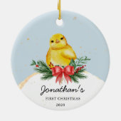 Baby Chicken Baby's First Christmas Ornament (Hinten)