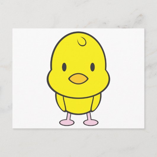 Baby Chicken Cartoon Postkarte (Vorderseite)