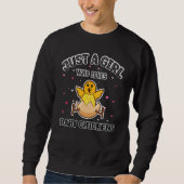 Baby Chicken  Girls Just a Girl Who Loves Baby Chi Sweatshirt (Vorderseite)