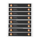 Baby Chicken - Niedlicher Cartoon mit benutzerdefi Rundum-Adressaufkleber (Bogen)