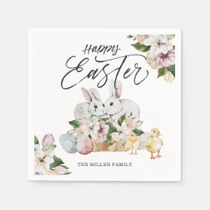 Baby Chicks & Bunnies Happy Oaster Party Serviette