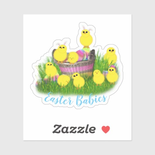 Baby Chicks Easter Aufkleber (Blatt)