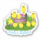 Baby Chicks Easter Aufkleber (Vorderseite)