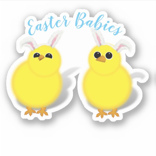 Baby Chicks Easter Aufkleber (Vorderseite)