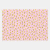 Baby Chicks Farm Animal Cute Kawaii Pattern Pink Geschenkpapier Set (Vorderseite 3)