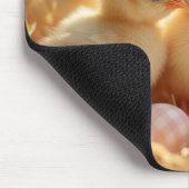 Baby Chicks mit Gingham Eiern Mousepad (Ecke)