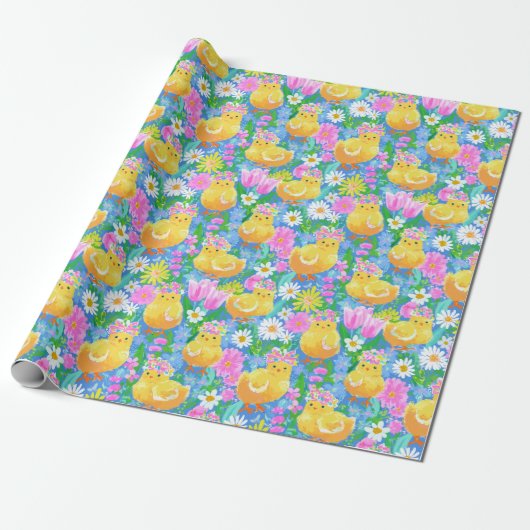 Baby Chicks Pattern | Easter Wrapping Paper Geschenkpapier (Ungerollt)