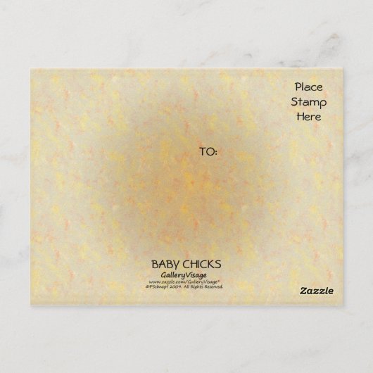 Baby Chicks Postkarte (Rückseite)