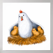 Baby Chicks Print | Baby Chips Aquarellfarbe Print Poster (Vorne)