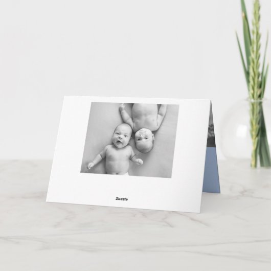 Baby Chicks Twin Boys Foto Geburtsankündigung Ankündigung (Rückseite)