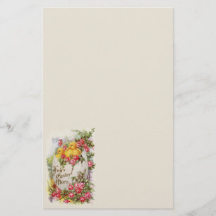Baby Chicks und Rose Ostergeschirr Briefpapier