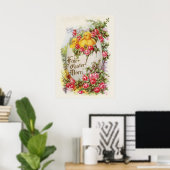 Baby Chicks und Rose Osterposter Poster (Heimbüro)