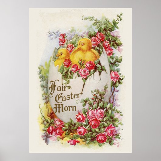 Baby Chicks und Rose Osterposter Poster (Vorne)