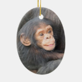 Baby Chimpanzee Keramik Ornament (Hinten)