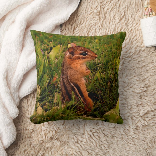 Baby Chipmunk Nature Art Kissen (Decke)