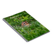 Baby Chipmunk Peeking Nature Art Notebook Notizblock (Rechte Seite)