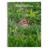 Baby Chipmunk Peeking Nature Art Notebook Notizblock (Vorderseite)