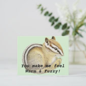 Baby Chipmunk Postkarte (Stehend Vorderseite)