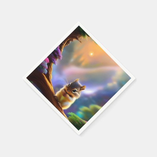 Baby Chipmunk Serviette (Ecke)