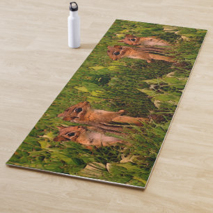 Baby Chipmunks Abstrakte Tierkunst Yogamatte