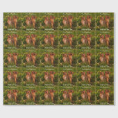 Baby Chipmunks Animal Art Personalisiert Geschenkpapier (Flach)