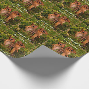 Baby Chipmunks Animal Art Personalisiert Geschenkpapier