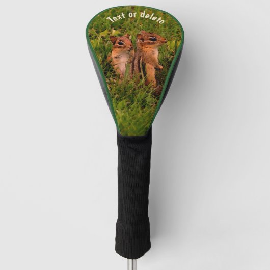 Baby Chipmunks Animal Art Personalisiert Golf Headcover (Vorderseite)
