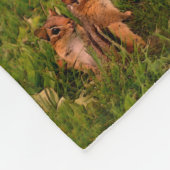 Baby Chipmunks Animal Nature Art Fleecedecke (Ecke)