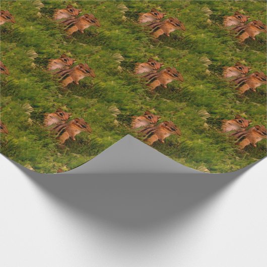 Baby Chipmunks Animal Nature Art Geschenkpapier (Ecke)