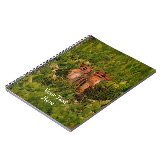 Baby Chipmunks Animal Nature Art Notebook Notizblock (Linke Seite)