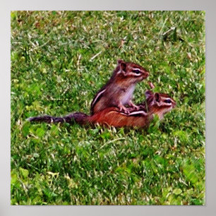 Baby-Chipmunks erster Tag #5 Tier  Poster