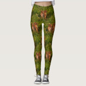 Baby Chipmunks Nature Art Pattern Leggings (Vorderseite)