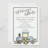 Baby Choo Choo Train Open House Einladung (Vorderseite)