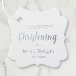 Baby Christening Eleganter Individuelle Name Datum Geschenkanhänger