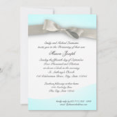 Baby Christening mit Bow Einladung (Vorderseite)