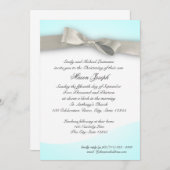 Baby Christening mit Bow Einladung (Vorne/Hinten)