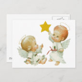 Baby Christmas Angels Feiertagspostkarte (Vorne/Hinten)