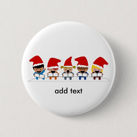 Baby Christmas Carolers Button (Vorderseite)