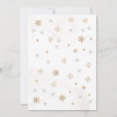 Baby Christmas Creamy White Floral Baby Shower Einladung (Rückseite)