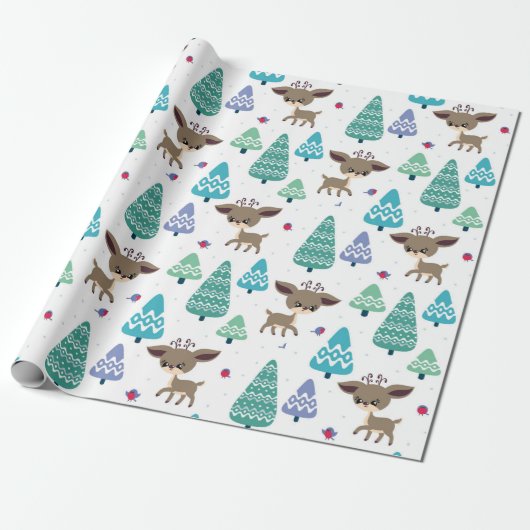 Baby Christmas Deer Geschenkpapier (Ungerollt)
