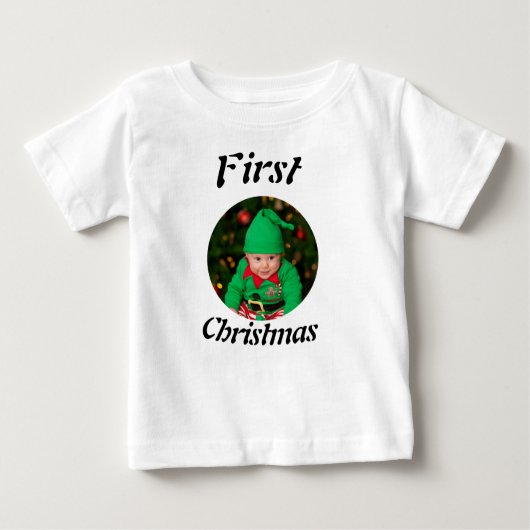 Baby Christmas photo Baby T-shirt (Vorderseite)