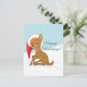 Baby Christmas Reindeer Feiertagspostkarte (Stehend Vorderseite)