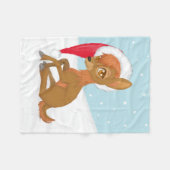 Baby Christmas Reindeer Fleecedecke (Vorderseite (Horizontal))