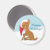 Baby Christmas Reindeer Magnet (Vorderseite/Rückseite)