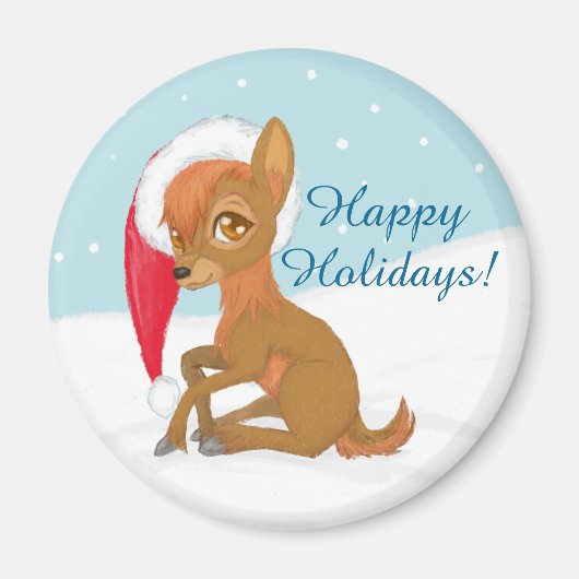 Baby Christmas Reindeer Magnet (Vorne)