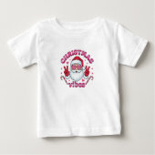 Baby Christmas Vibes T-Shirt |Toddler Groovy Santa (Vorderseite)