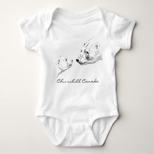 Baby Churchill Souvenir Polar Bear Strampler Shirt (Vorderseite)