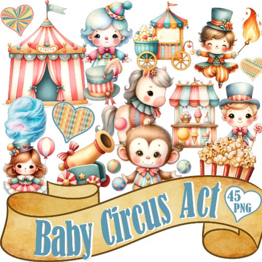 Baby Circus Aufkleber